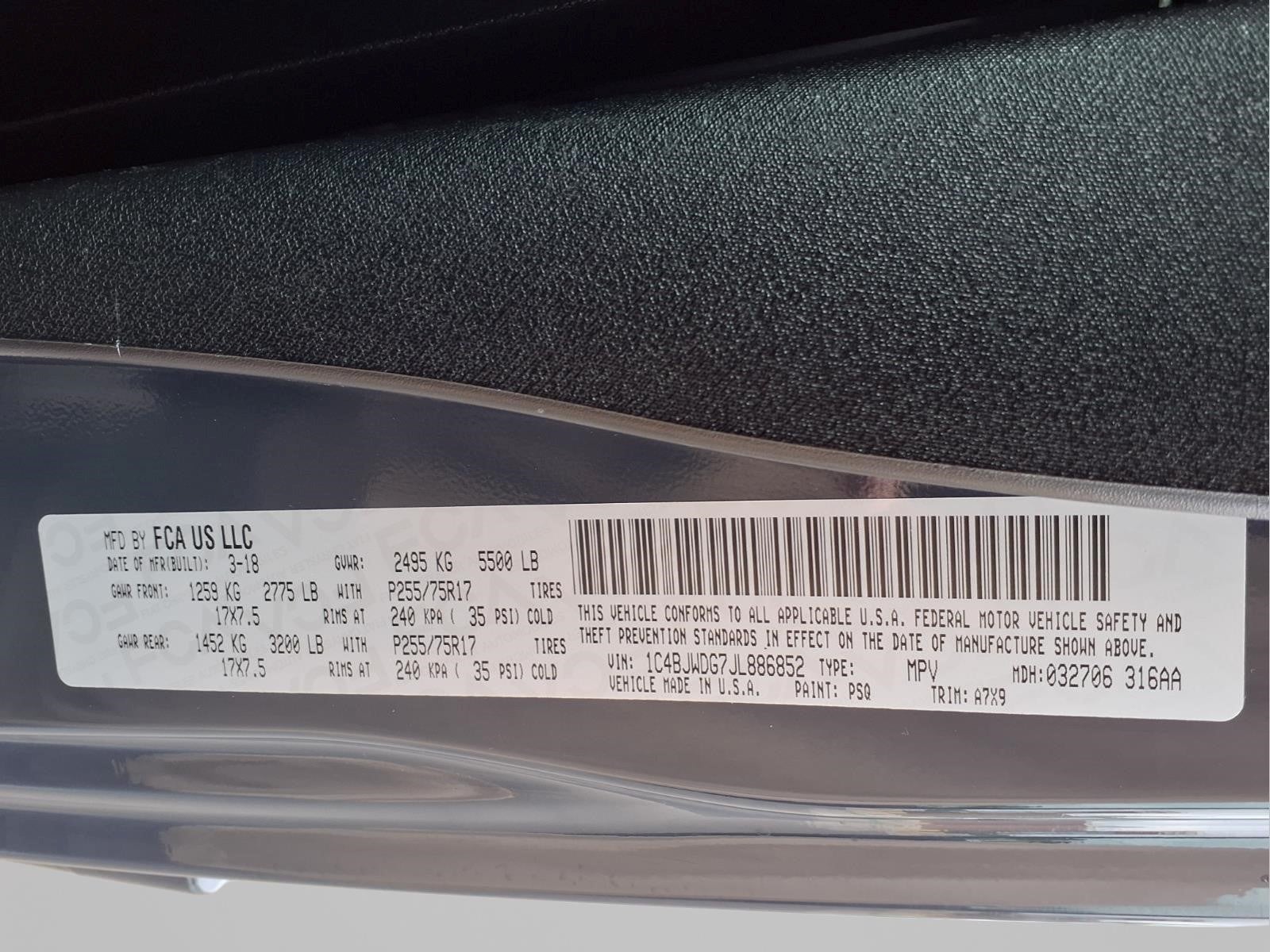 2018 Jeep Wrangler JK Unlimited Sport