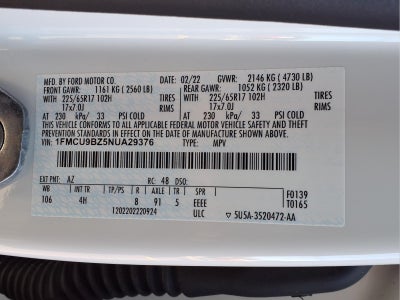 2022 Ford Escape Hybrid SE