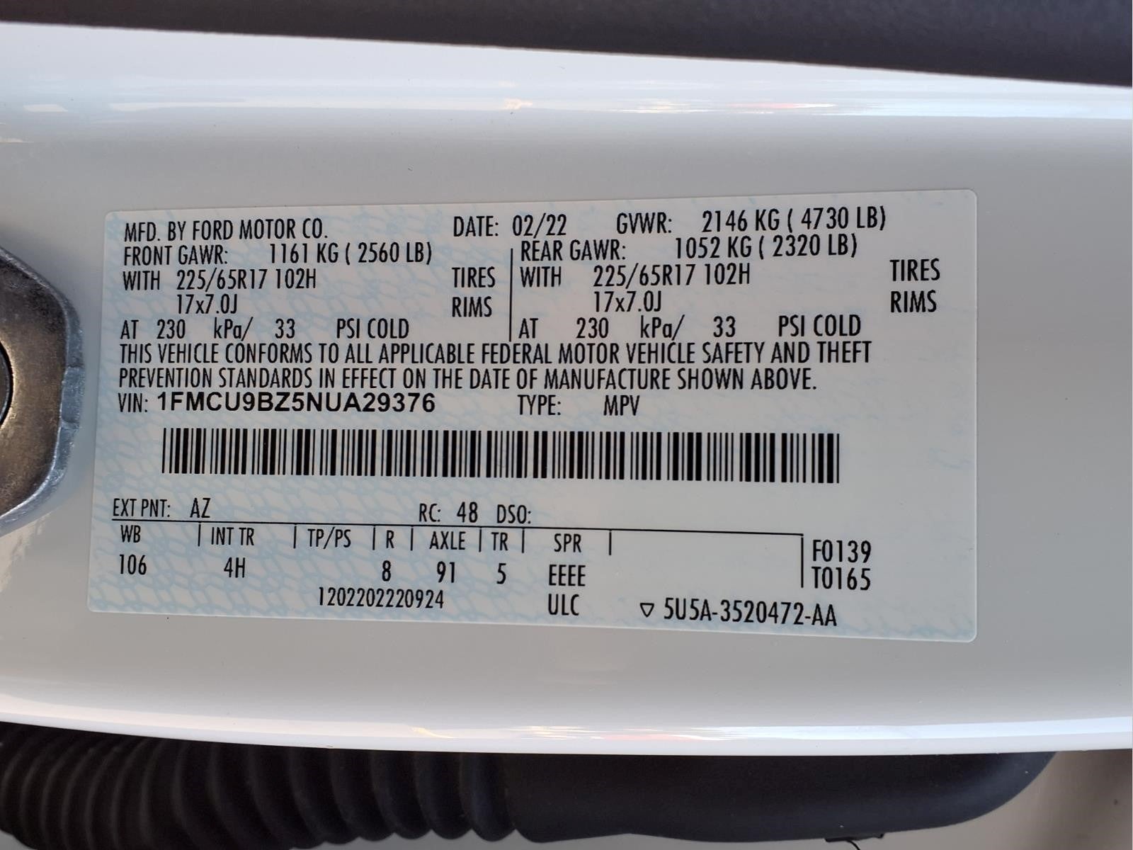 2022 Ford Escape Hybrid SE