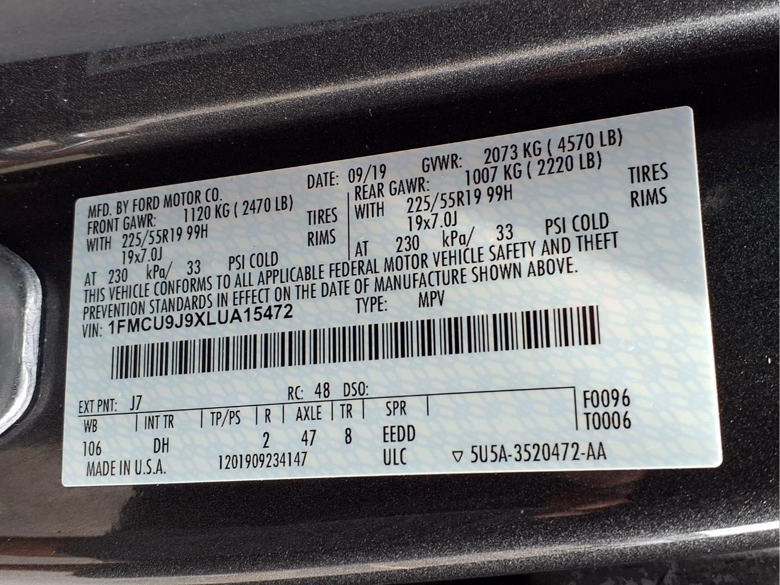 2020 Ford Escape Titanium
