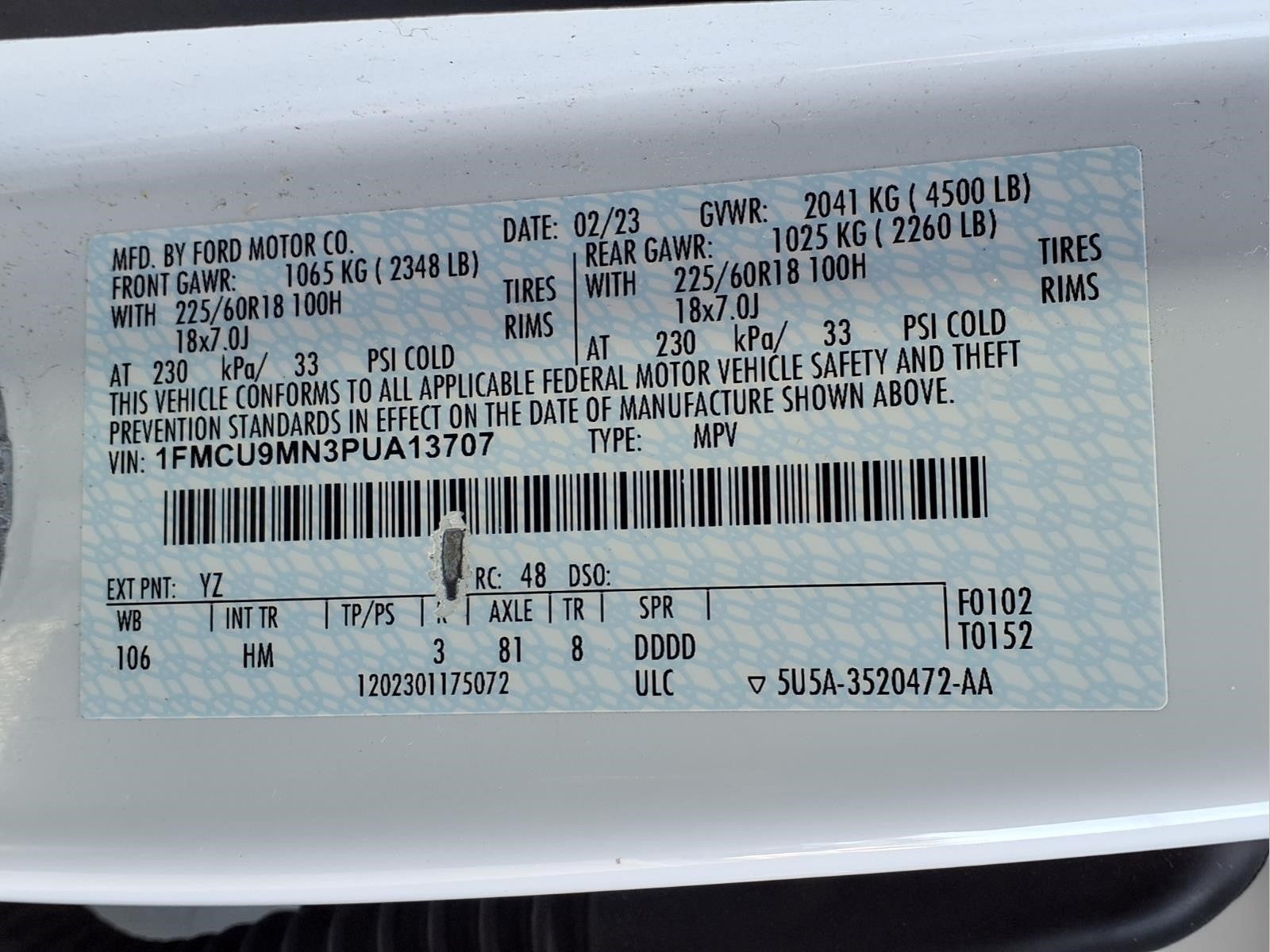 2023 Ford Escape ST-Line