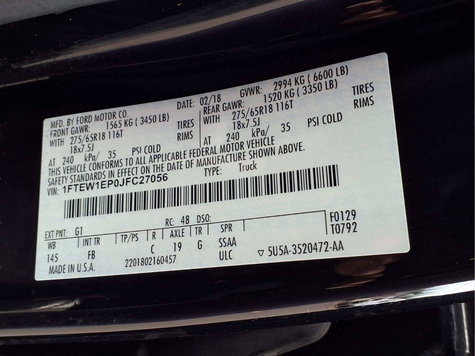 2018 Ford F-150 XLT