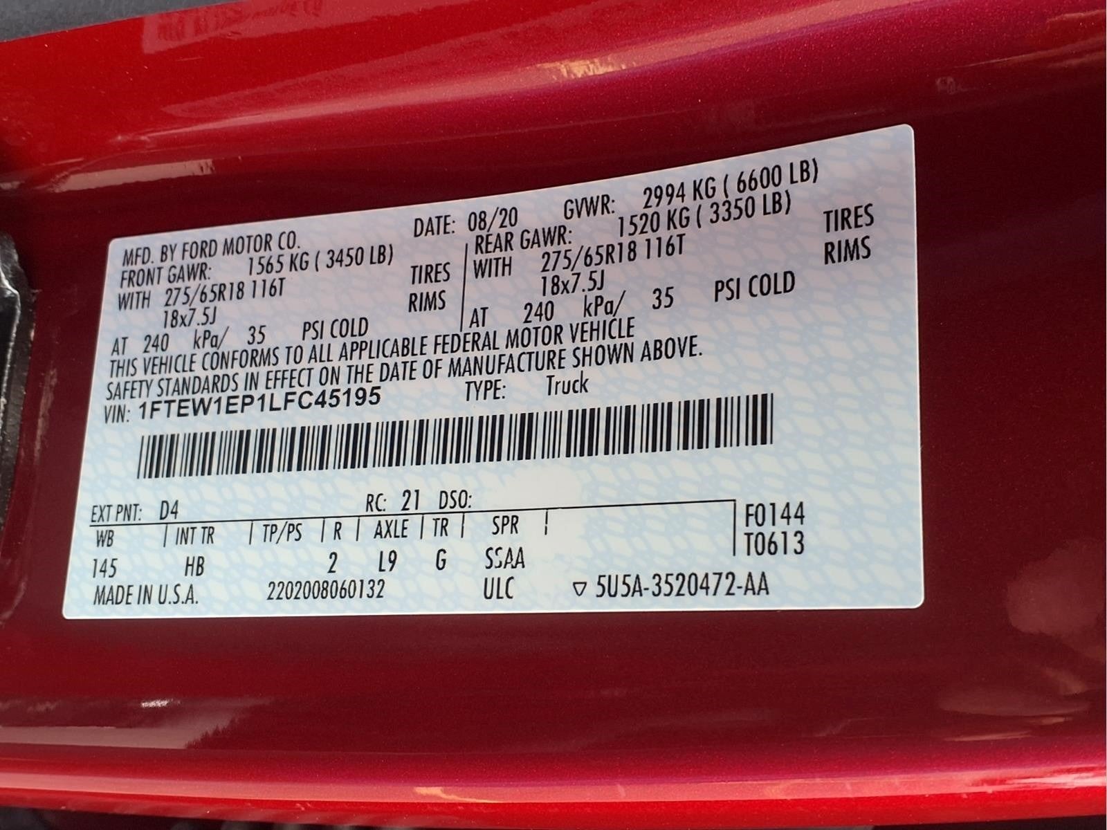 2020 Ford F-150 Lariat