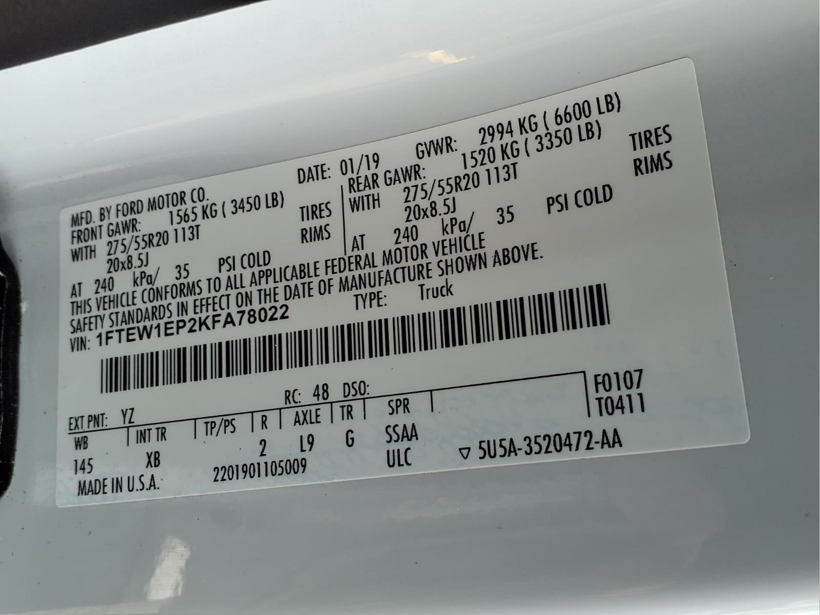 2019 Ford F-150 XLT