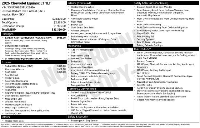 2026 Chevrolet Equinox LT